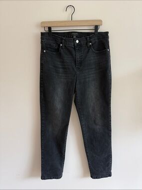 Banana Republic High-Rise Black Wash Slim Jeans
